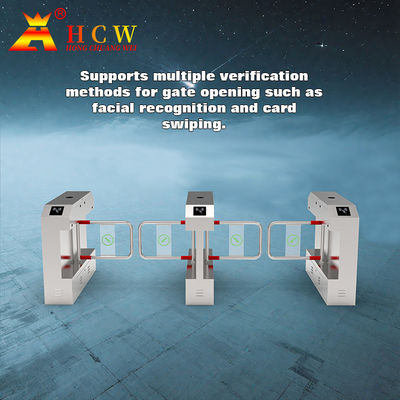 Waist High Security Turnstile RFID Turnstile Gate Access Control 40 Persons / Min