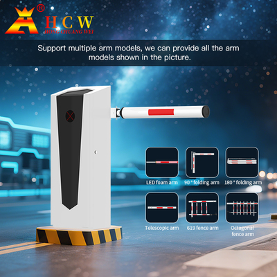 HCW Barrier Gate Anti Smashing Waterproof Automatic Ss304 Access Rs485 Vehicle Hign Speed