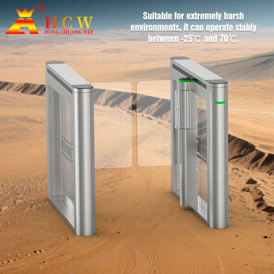 HCW Biometric Swing Turnstile Speed Gate Custom Access Control Security Systems With Brushless
