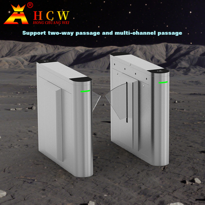 Premium 304 Stainless Steel Smart Swing Gates for Pedestrian Access, Supporting Face Recognition, QR Code Scanning and Card Swiping, Suitable for Subway Stations and Office Buildings