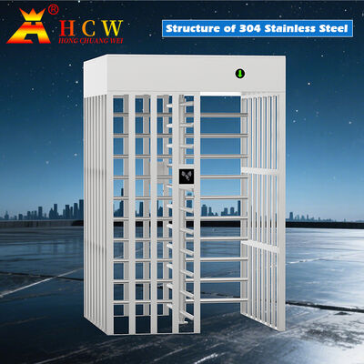 HCW Full Height Turnstile Security Gate with 600mm Channel Width RS232/RS485 Communication and ISO 9001/CE Certification