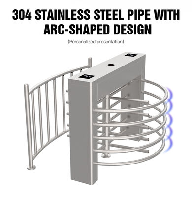 HCW Stainless Steel Full Height Turnstile with Programmable Control Power Off Unlocking and Durable Construction