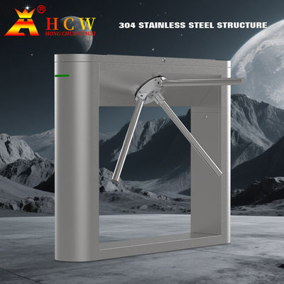 QR Code RFID Reader Train Station Turnstile 30 Persons / Minute Three Arm Turnstile