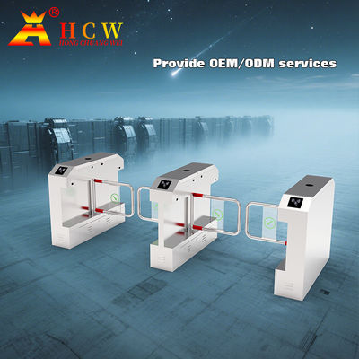 HCW Mechanical Swing Barrier Turnstile FRID Card Access Control 304 Stainless Steel