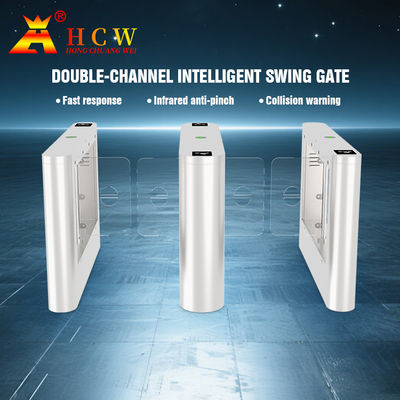 304 Stainless Steel Swing Gates for Pedestrian Access in Office Buildings, with IP42 Protection Rating