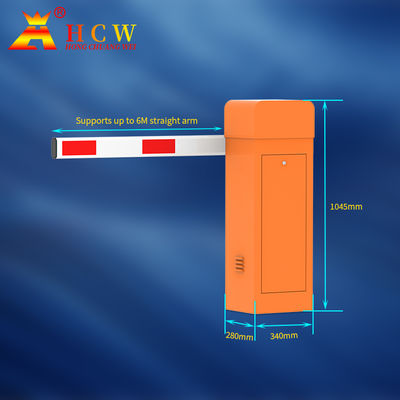 HCW Traffic Pole Barrier Gate Adjustable Community Electric AC110V 150W OEM Parking