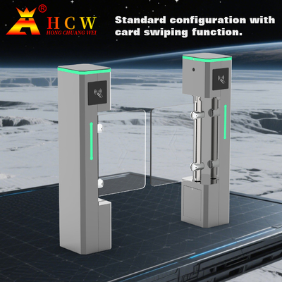 HCW Swing Turnstile Gate With Biometric Speed Barrier Double Channel For Pedestrian Access