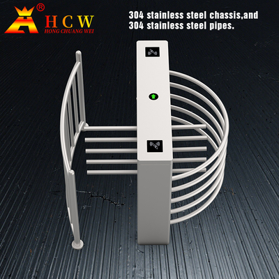 304 Stainless Steel Semi-Automatic Cross Semi-Height Turnstile with Face Recognition Support