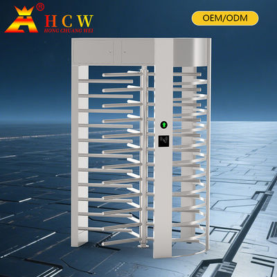 HCW Sus304 Full Height Pedestrian Revolving Gate Turnstile Face Recognition Corrosion Resistance