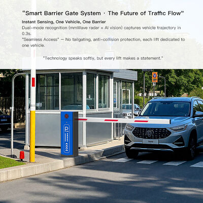 HCW 24V Adjustable Arm Speed Pole Barrier Gate with 2-6m Boom Length for High Safety Parking Control