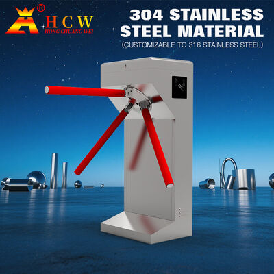 304 Stainless Steel Tripod Turnstile Gate with Long Service Life and High Reliability for Access Control