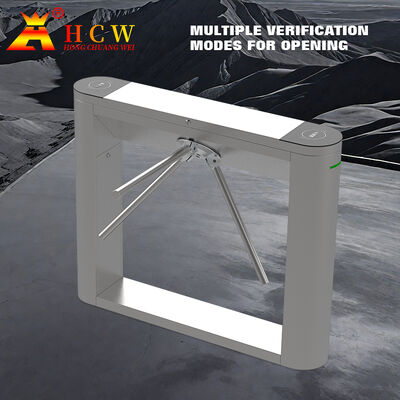 HCW Durable Barrier Turnstile Gate with 550mm Passage Width 100W Rated Power and 20~30 People/Minute Traffic Speed for Access Control