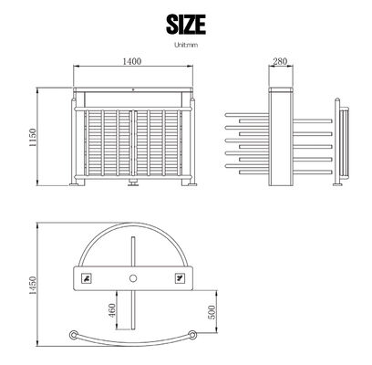 HCW Stainless Steel Full Height Turnstile with Programmable Control Power Off Unlocking and Durable Construction