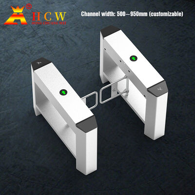 HCW SS304 Swing Barrier Turnstile with 20W Motor Power 2 Million Working Life Access Control Turnstile