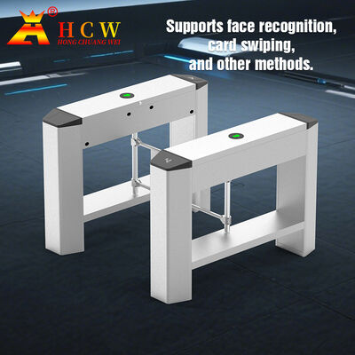 HCW SS304 Swing Barrier Turnstile with 20W Motor Power 2 Million Working Life Access Control Turnstile