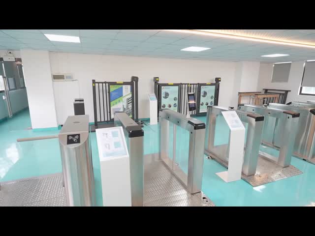 HCW স্বয়ংক্রিয় টার্নস্টাইল গেট 600-900mm চ্যানেল প্রস্থ 6-জোড়া ইনফ্রারেড বিকিরণ এবং 30-40 মানুষ / মিনিট থ্রুপুট সঙ্গে